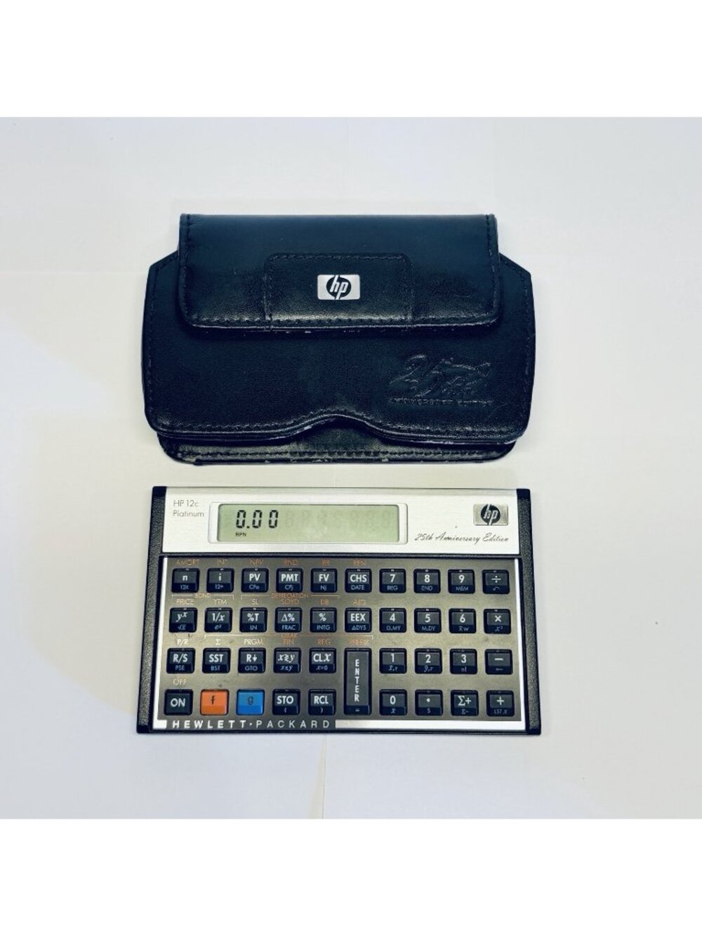 Hewlett Packard HP 12C Platinum 25th Anniversary Financial Calculator w/ Case